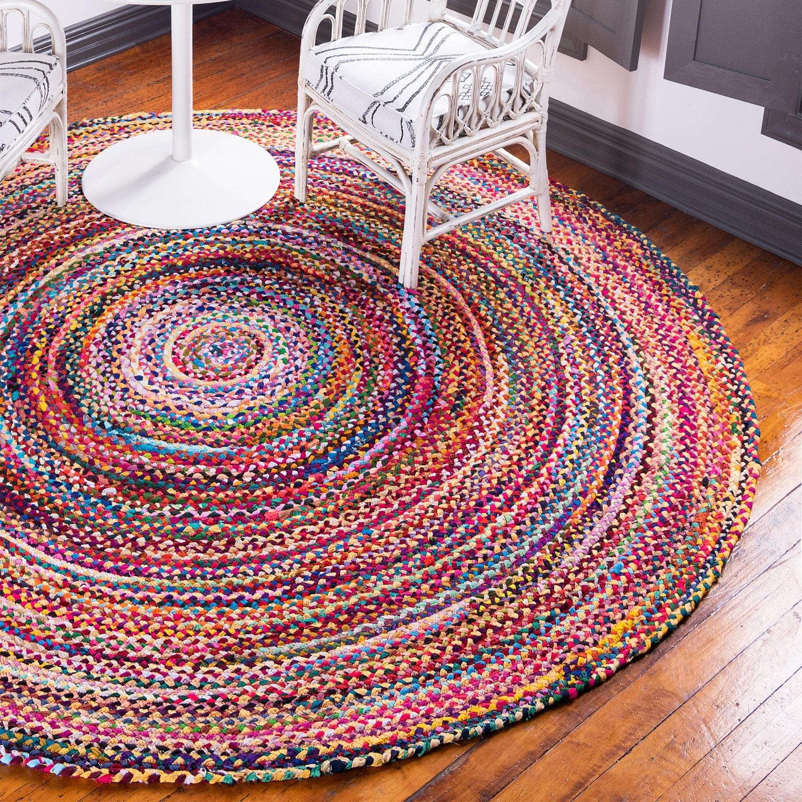 Jute and Cotton Rugs - Round - The Jute Project